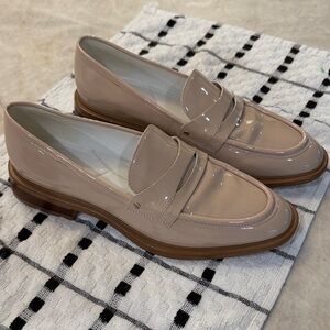 Franco Sarto nude / pink / tan penny loafers 8.5